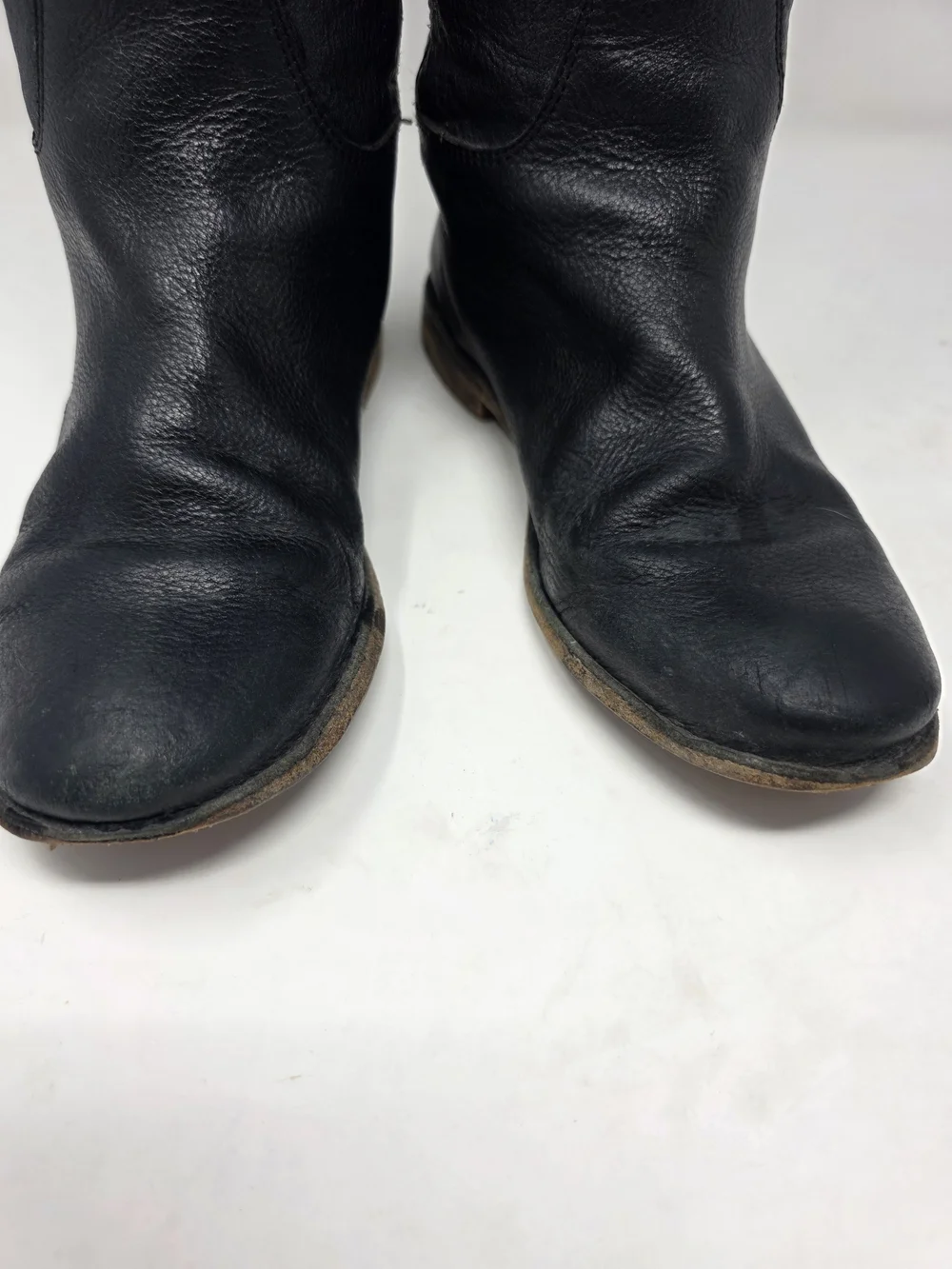 Frye Paige Tall Riding Boots Womens 7.5 Black Leather Pull On Knee High